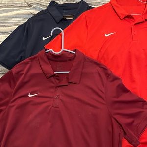 $60 for 3 NIKE Dri polo shirts sz xl Bundle. paid 49.99 ea brand new.